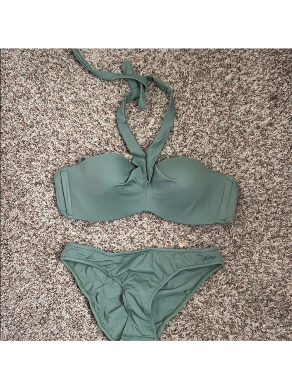 VENUS Sage Green Halter Bikini Set